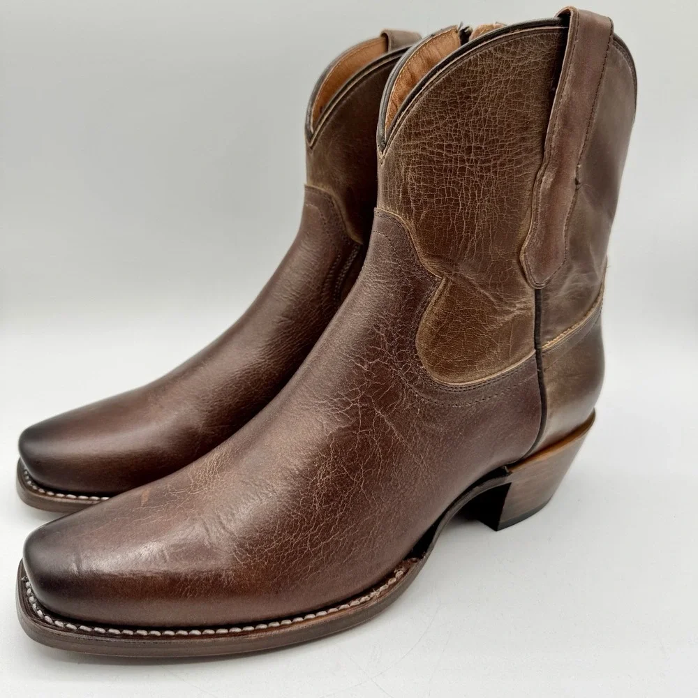 Cleo Wolf Fern Boots Women's Size 11‎ Distressed Chocolate Brown Leather